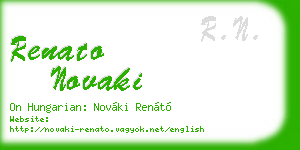 renato novaki business card